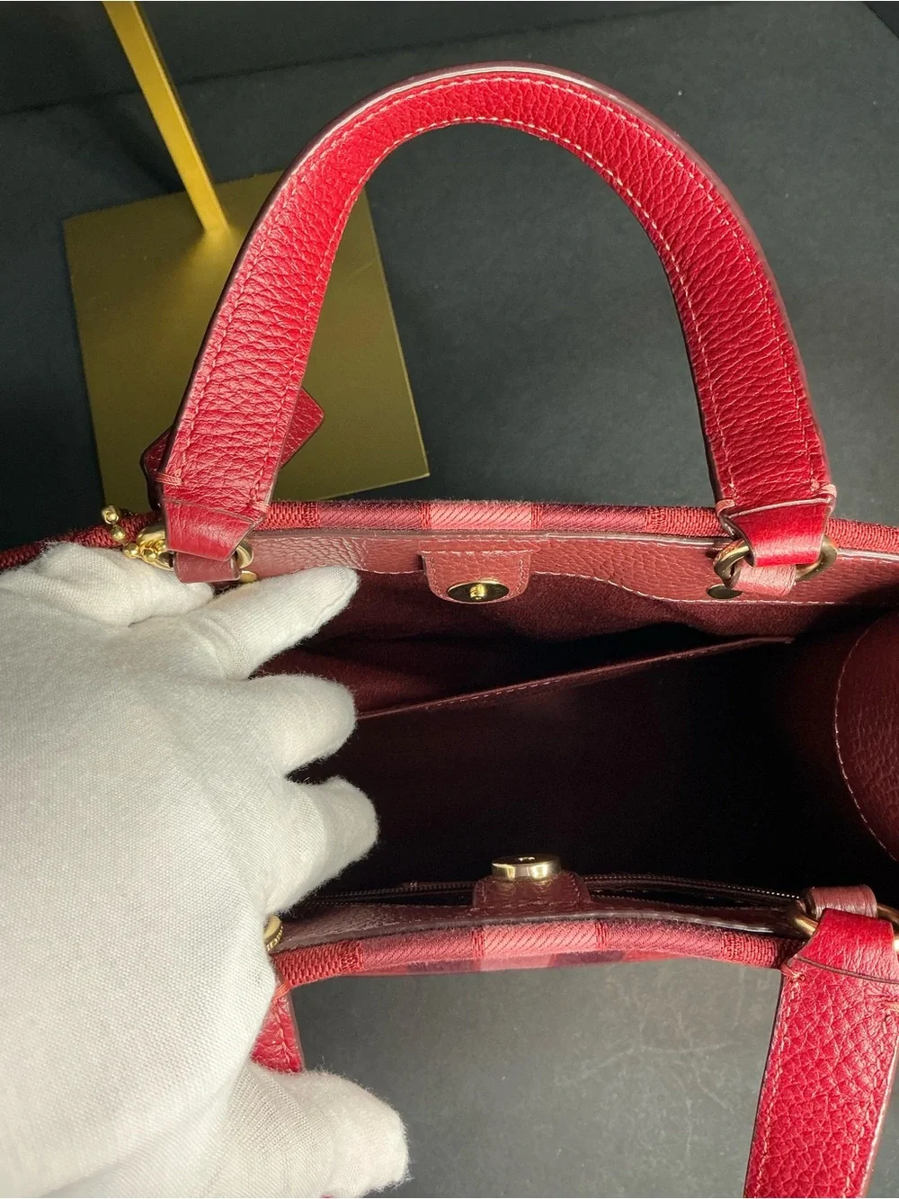 Coach Outlet Dempsey Tote 22 and Coach Cherry Charm